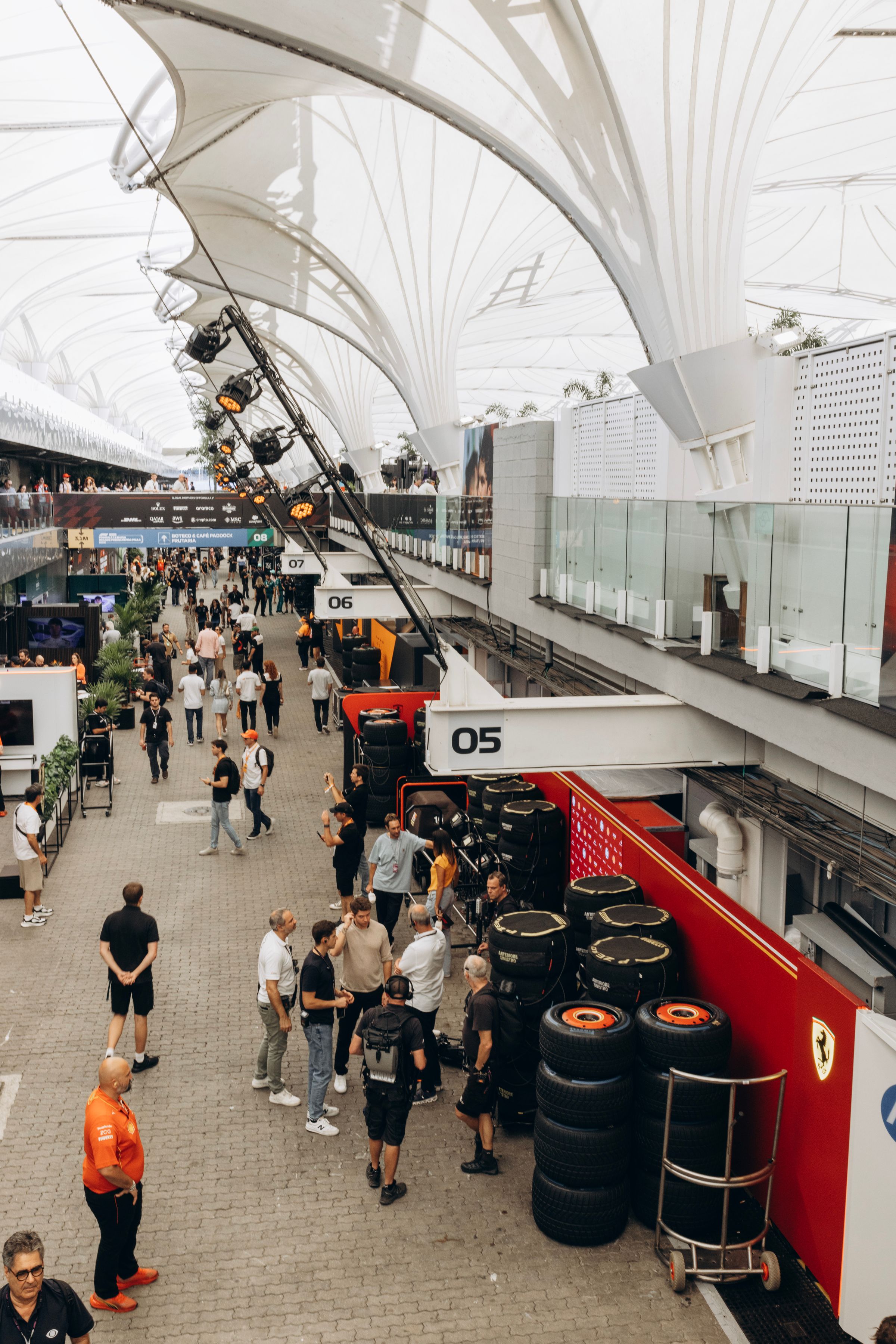 Paddock atmosphere at a Grand Prix